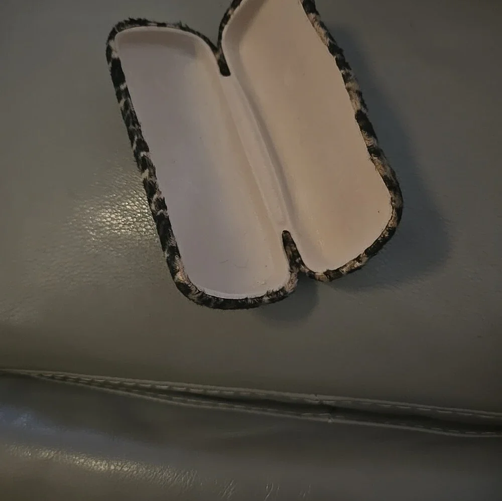 Leopard Print Faux Fur Glasses Case